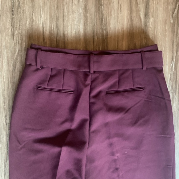 Purple Belted Ann Taylor Trousers - size 10 - Picture 3 of 5